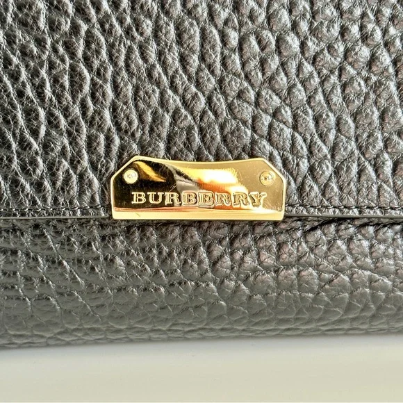 Authentic Burberry Lockford Medium Black Leather Shoulder Bag - Picture 5 of 10